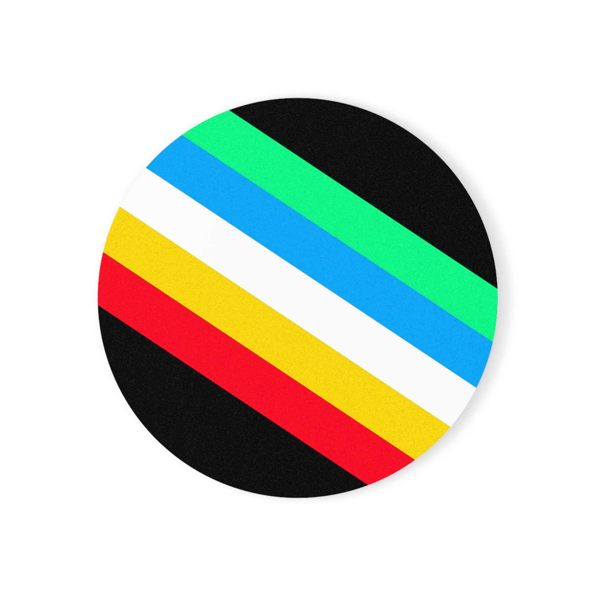 Disability Pride Colorful Cork Back Coaster - Vibrant Table Decor - EqualiTees.Me