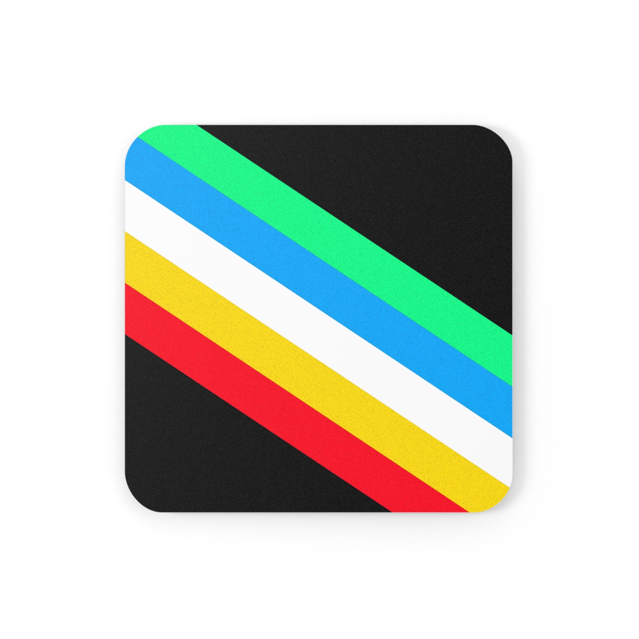 Disability Pride Colorful Cork Back Coaster - Vibrant Table Decor - EqualiTees.Me