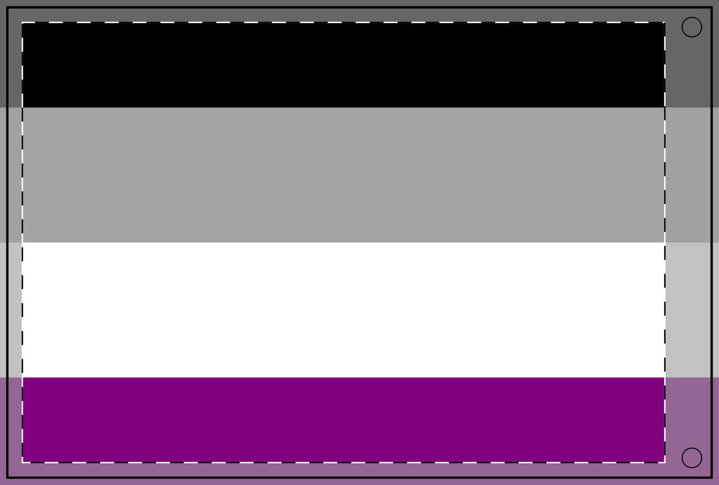 Double Sided Asexual Pride Flag - Inclusive Decor for Celebrations & Events - EqualiTees.Me