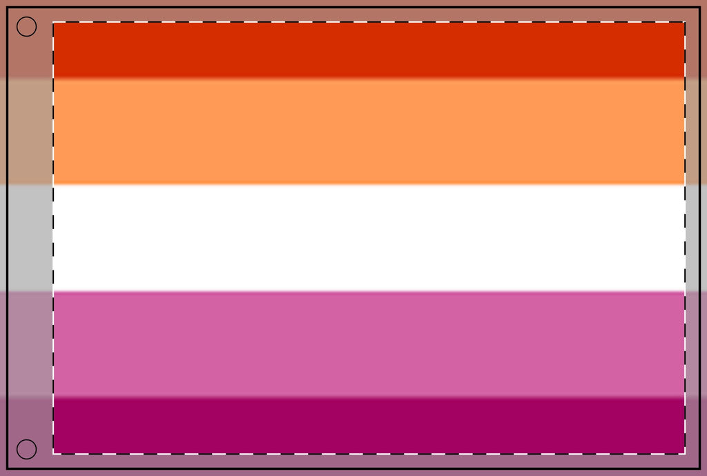 Double Sided Lesbian Pride Flag - Vibrant Rainbow Decorative Banner for Parades and Celebrations - EqualiTees.Me