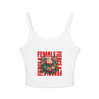 Fierce Female Floral Spaghetti Strap Tank Top - EqualiTees.Me