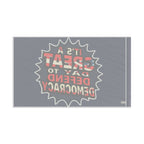 Great Day to Save Democracy - Protest Flag - EqualiTees.Me