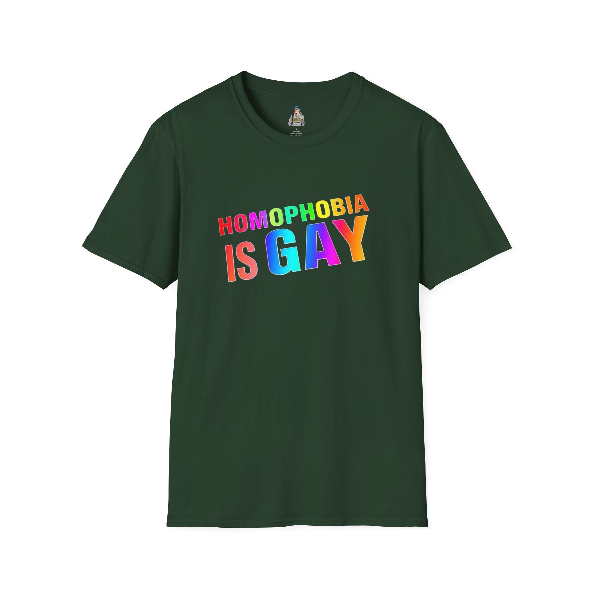 Homophobia is Gay - Unisex Softstyle T-Shirt for LGBTQ+ Pride - EqualiTees.Me
