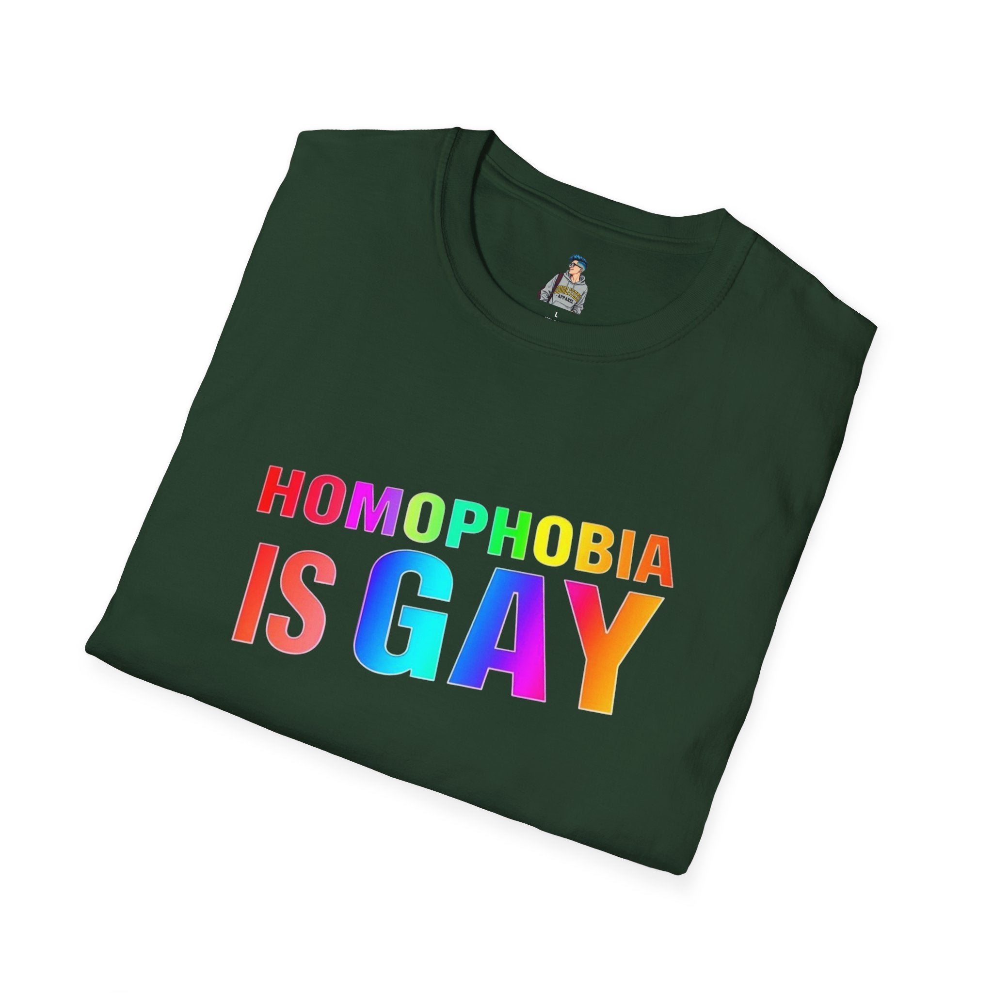 Homophobia is Gay - Unisex Softstyle T-Shirt for LGBTQ+ Pride - EqualiTees.Me