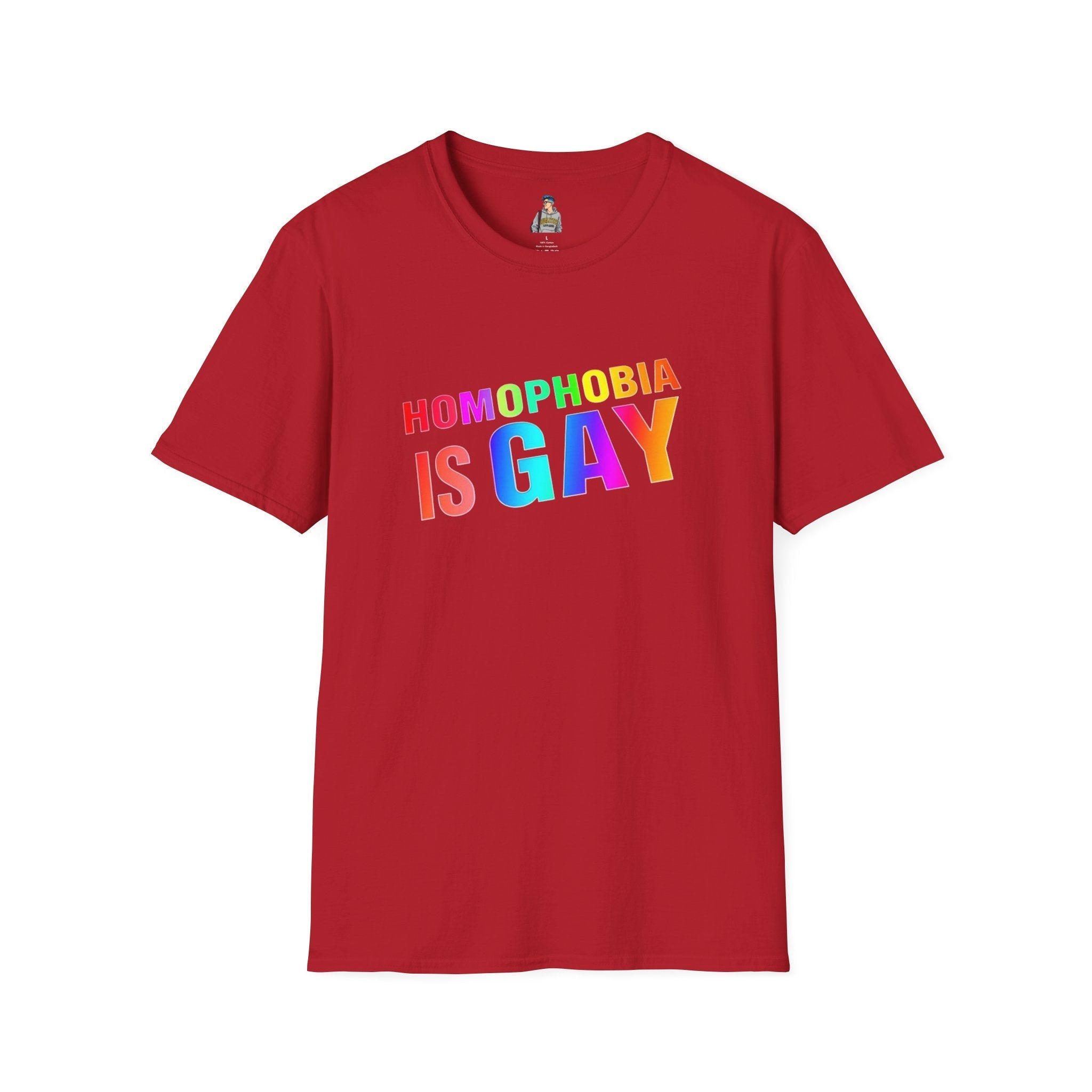 Homophobia is Gay - Unisex Softstyle T-Shirt for LGBTQ+ Pride - EqualiTees.Me