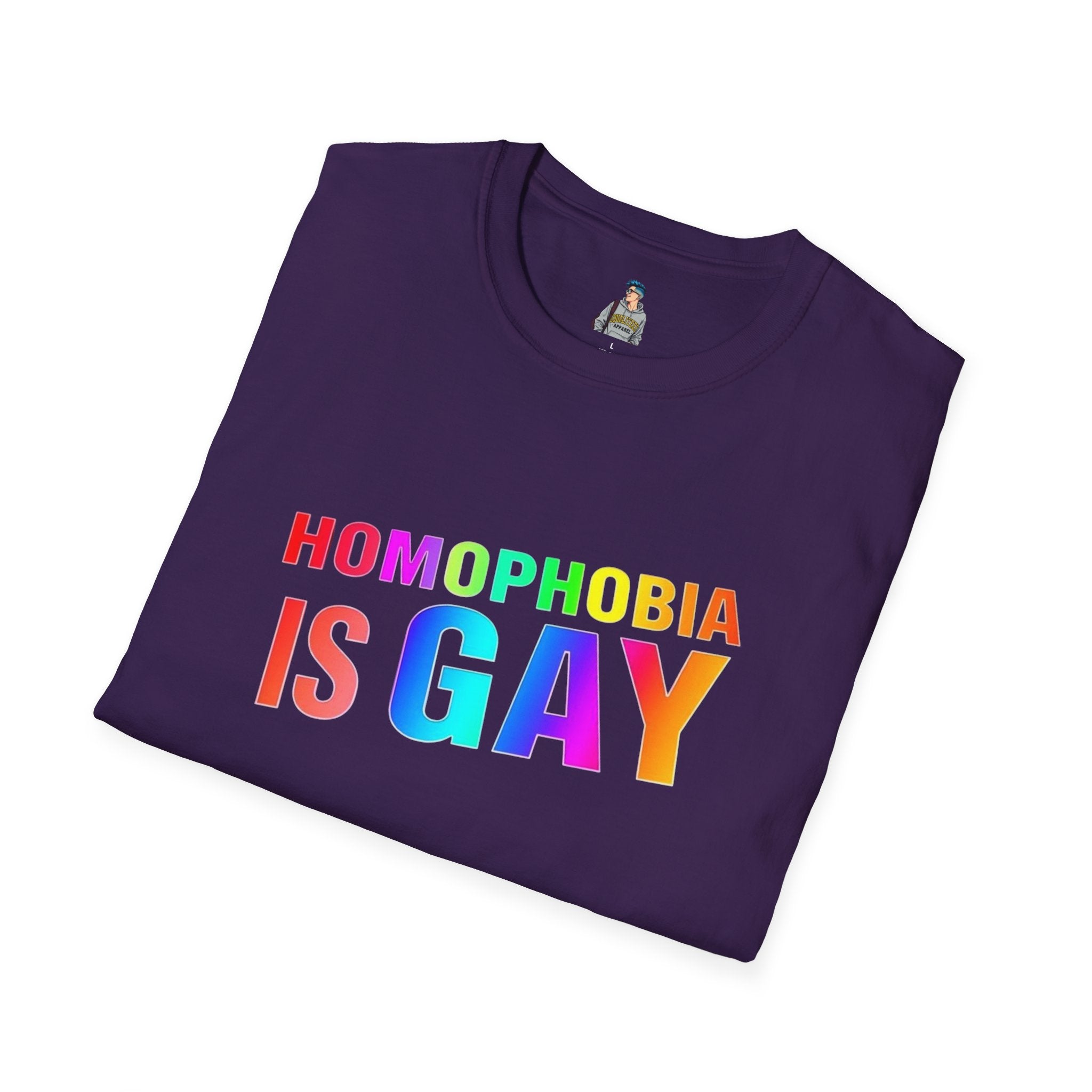 Homophobia is Gay - Unisex Softstyle T-Shirt for LGBTQ+ Pride - EqualiTees.Me