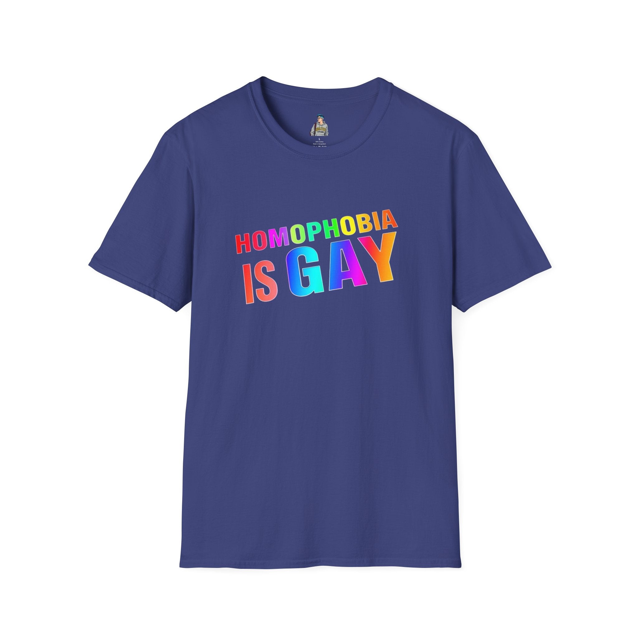 Homophobia is Gay - Unisex Softstyle T-Shirt for LGBTQ+ Pride - EqualiTees.Me