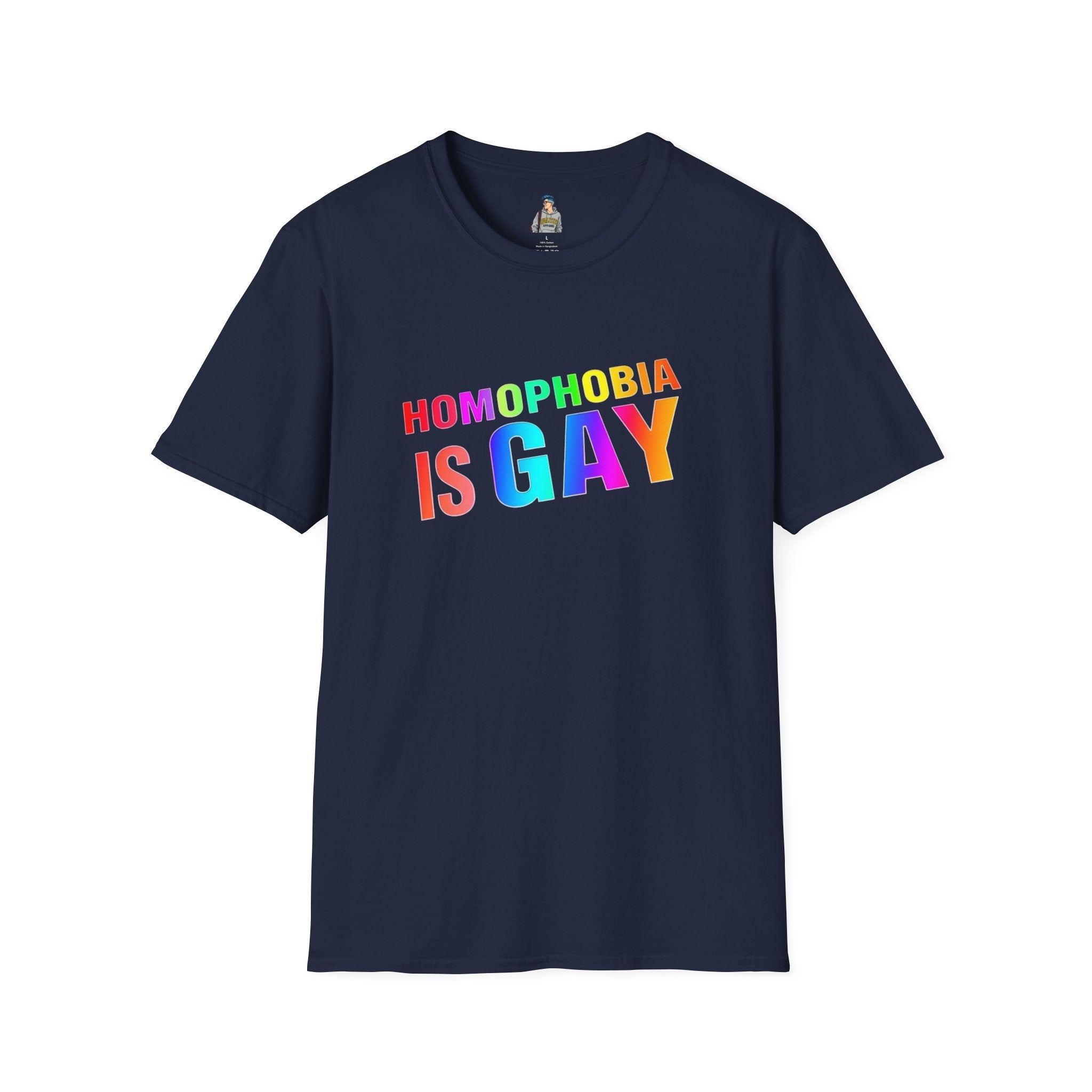 Homophobia is Gay - Unisex Softstyle T-Shirt for LGBTQ+ Pride - EqualiTees.Me