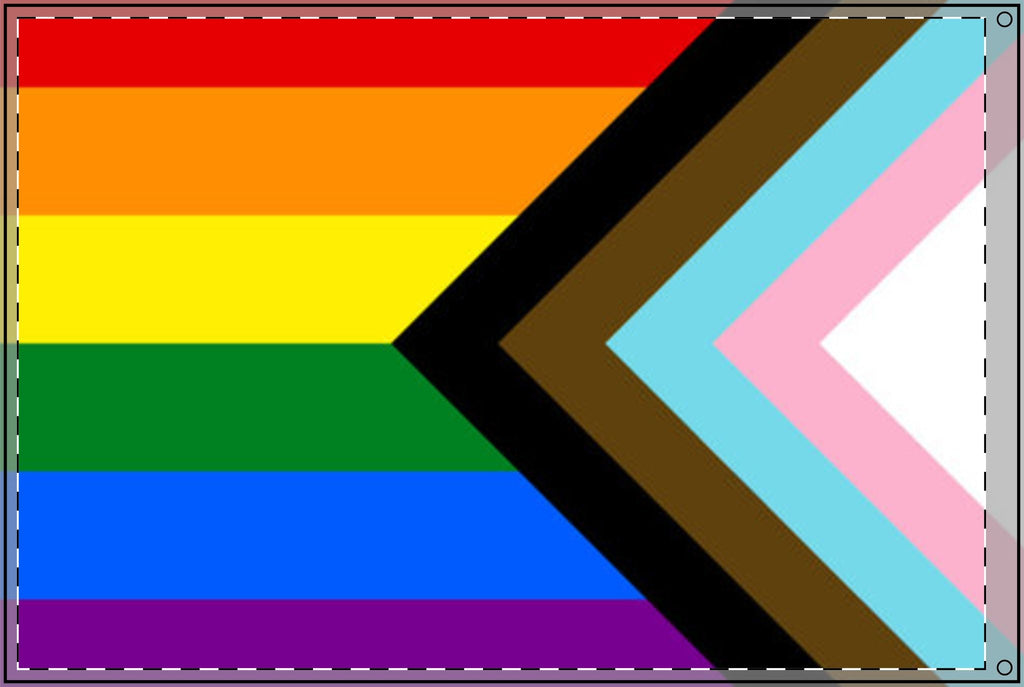 Inclusive Rainbow Pride Double Sided Flag - Celebrate Inclusivity and Diversity - EqualiTees.Me