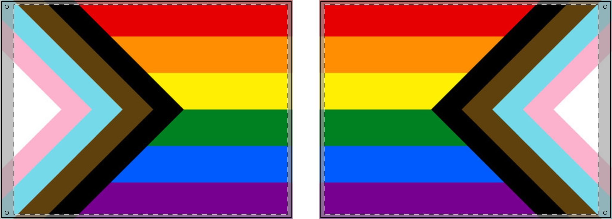 Inclusive Rainbow Pride Double Sided Flag - Celebrate Inclusivity and Diversity - EqualiTees.Me
