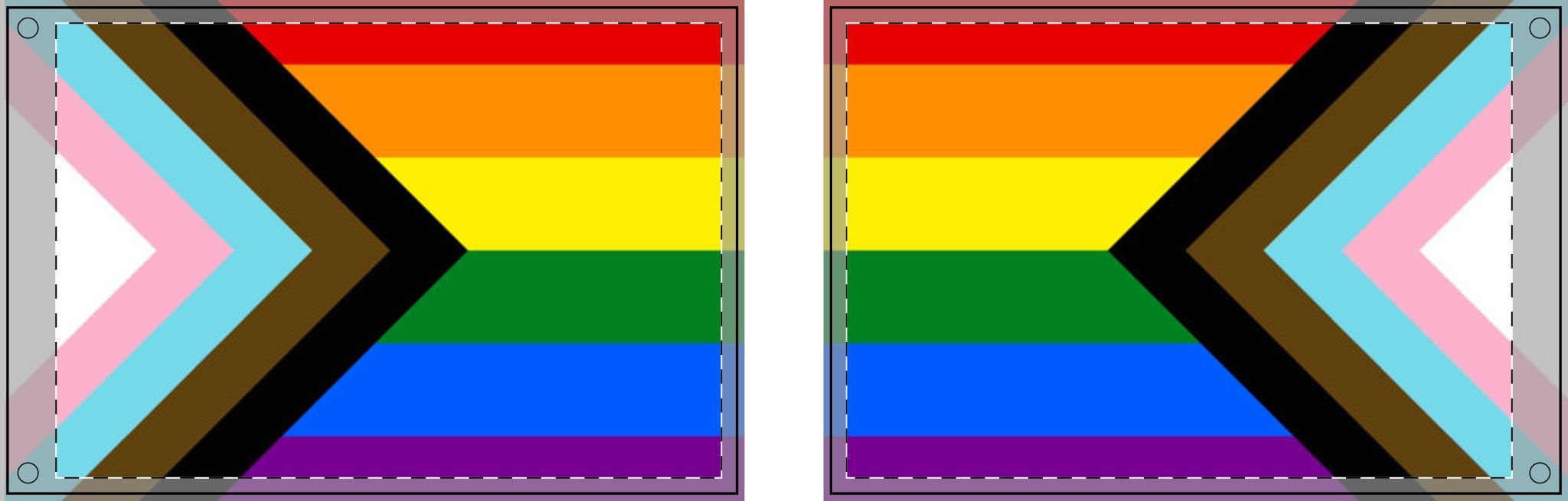 Inclusive Rainbow Pride Double Sided Flag - Celebrate Inclusivity and Diversity - EqualiTees.Me