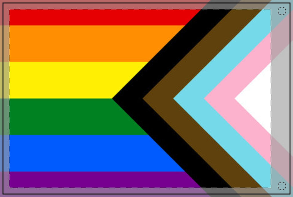 Inclusive Rainbow Pride Double Sided Flag - Celebrate Inclusivity and Diversity - EqualiTees.Me
