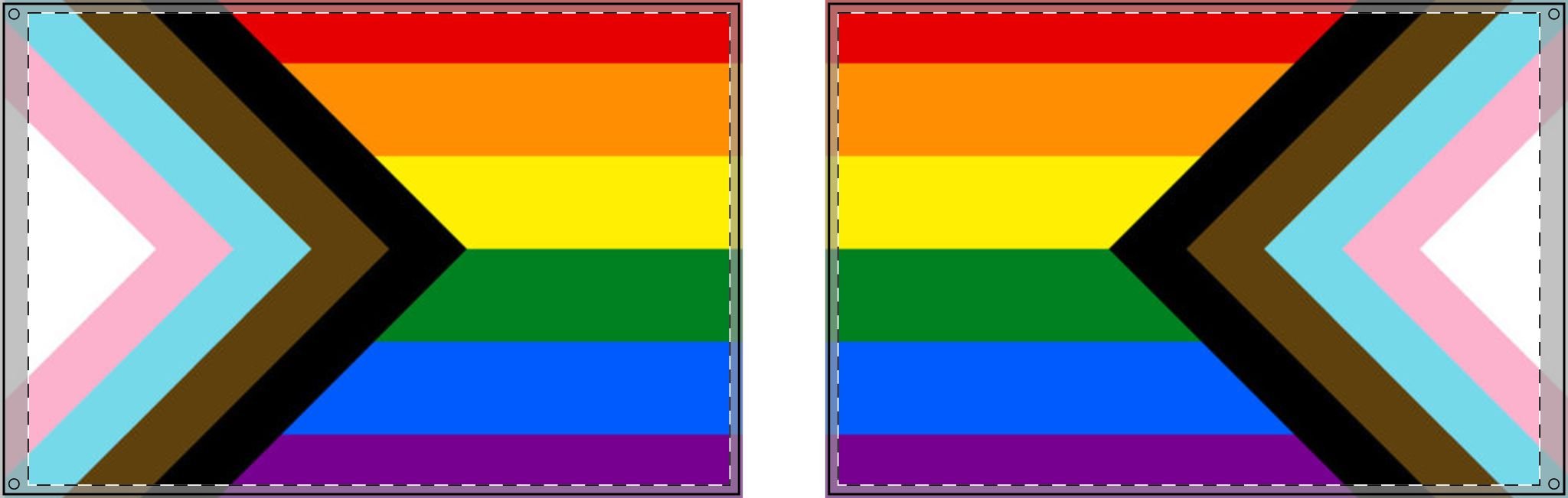Inclusive Rainbow Pride Double Sided Flag - Celebrate Inclusivity and Diversity - EqualiTees.Me