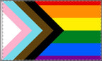 Inclusive Rainbow Pride Double Sided Flag - Celebrate Inclusivity and Diversity - EqualiTees.Me