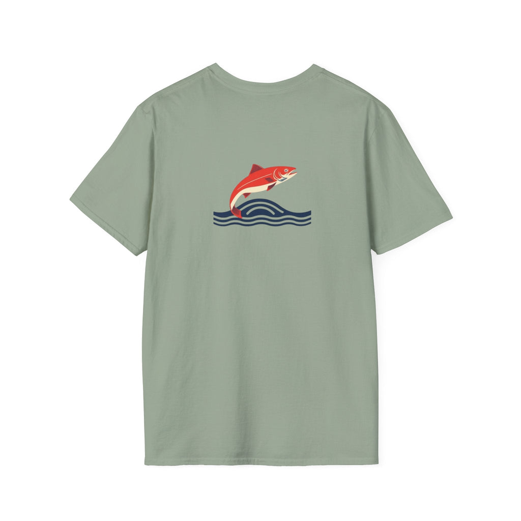Jumping Salmon Native Pride Softstyle Unisex T-shirt - EqualiTees.Me