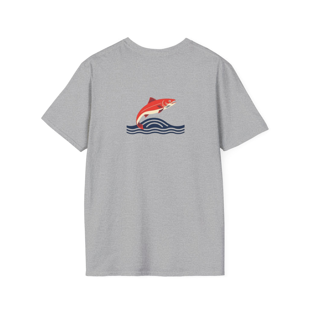 Jumping Salmon Native Pride Softstyle Unisex T-shirt - EqualiTees.Me