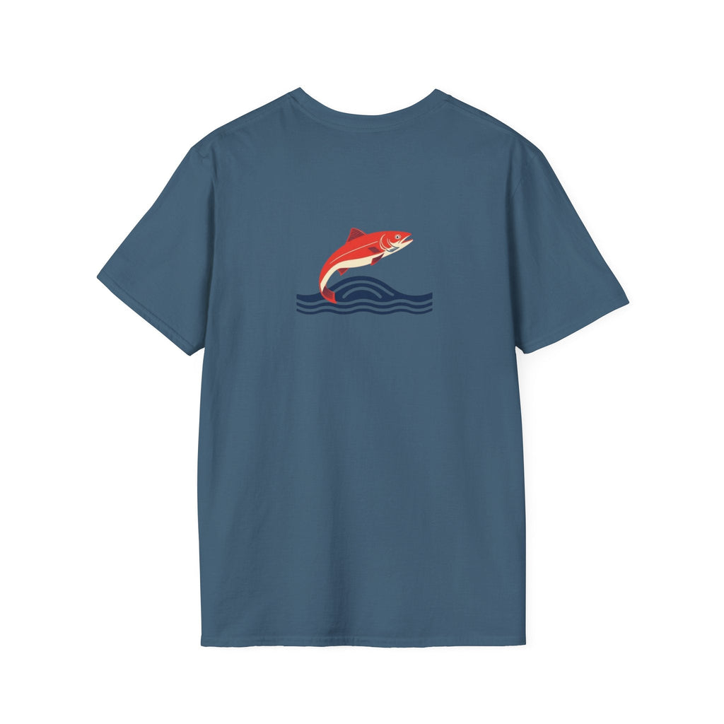 Jumping Salmon Native Pride Softstyle Unisex T-shirt - EqualiTees.Me