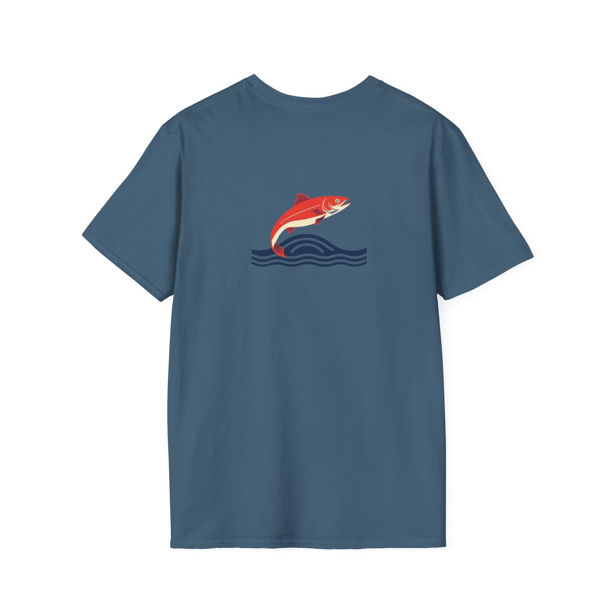 Jumping Salmon Native Pride Softstyle Unisex T-shirt - EqualiTees.Me