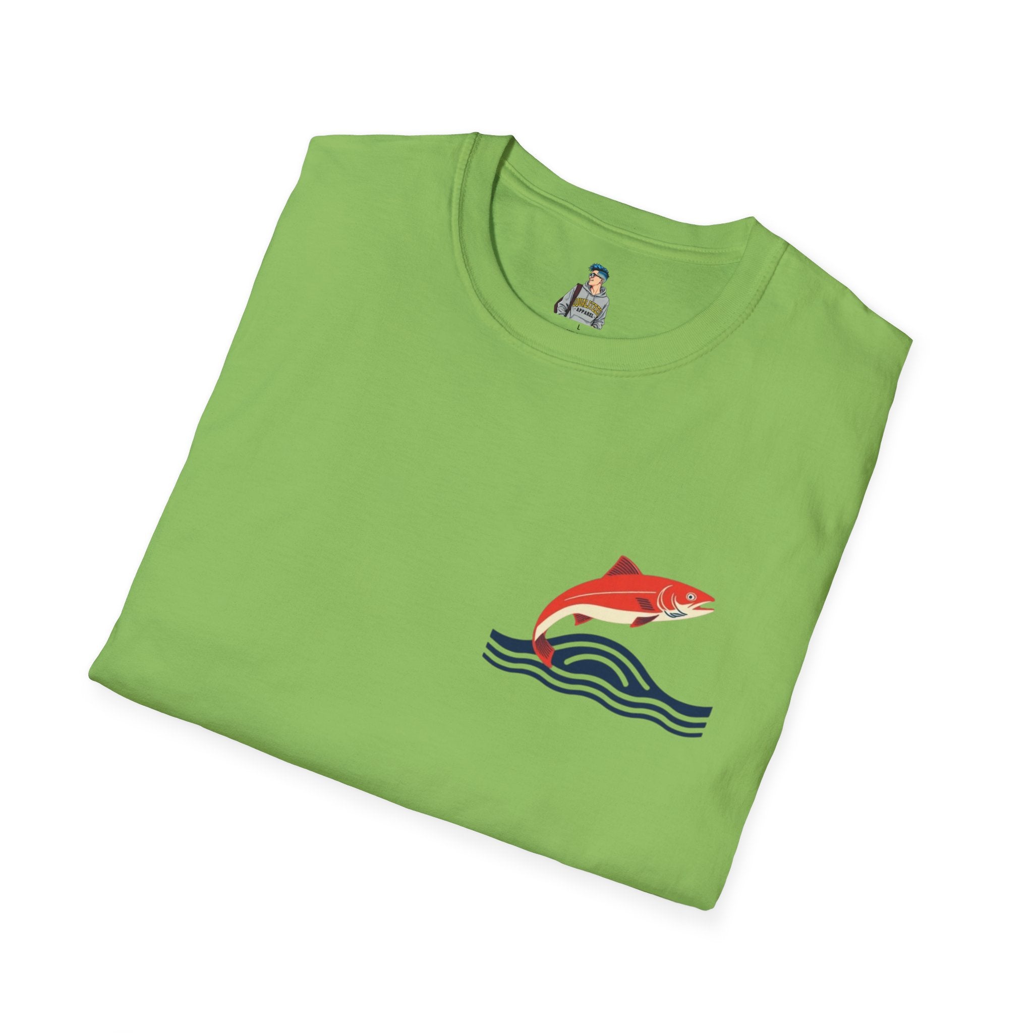 Jumping Salmon Native Pride Softstyle Unisex T-shirt - EqualiTees.Me