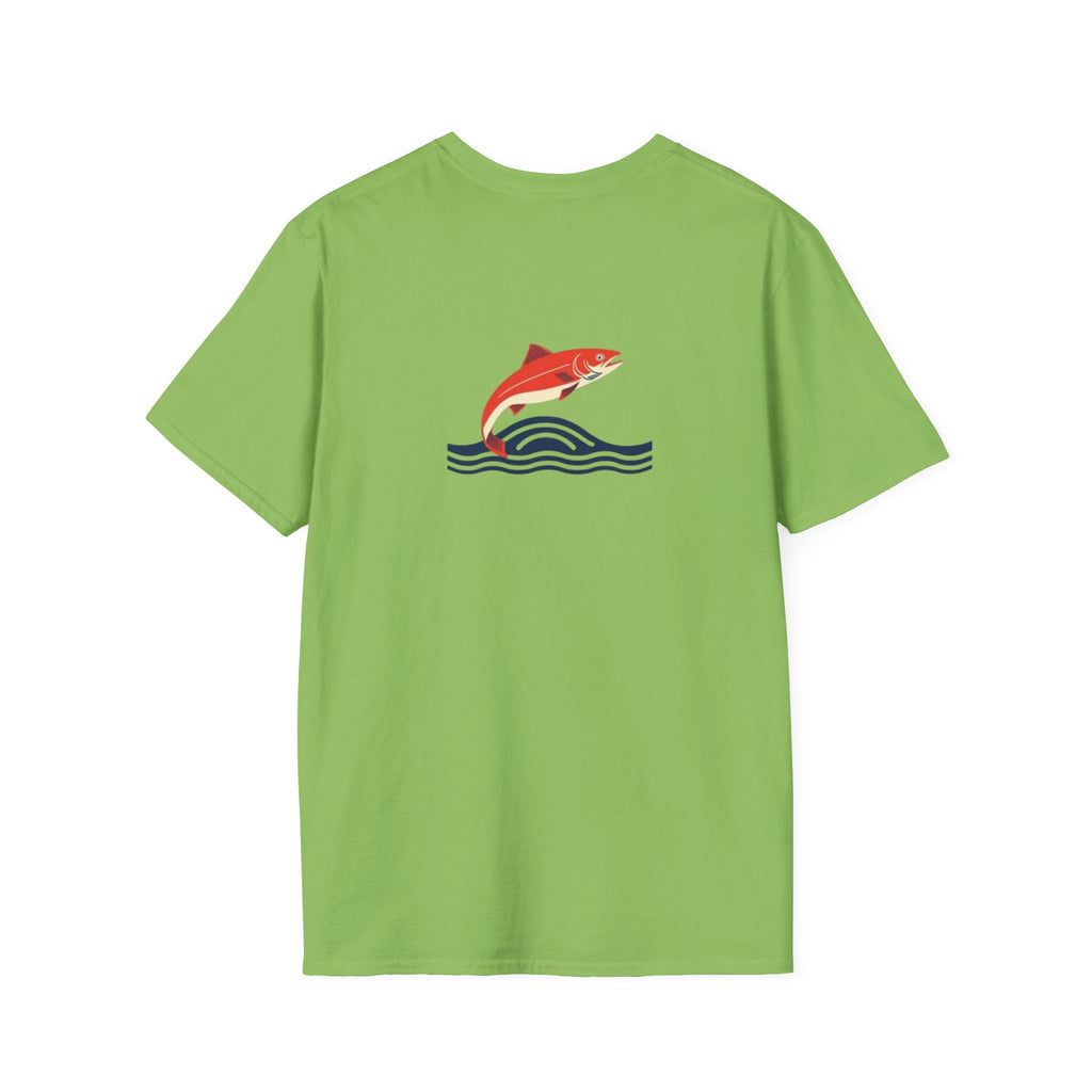 Jumping Salmon Native Pride Softstyle Unisex T-shirt - EqualiTees.Me