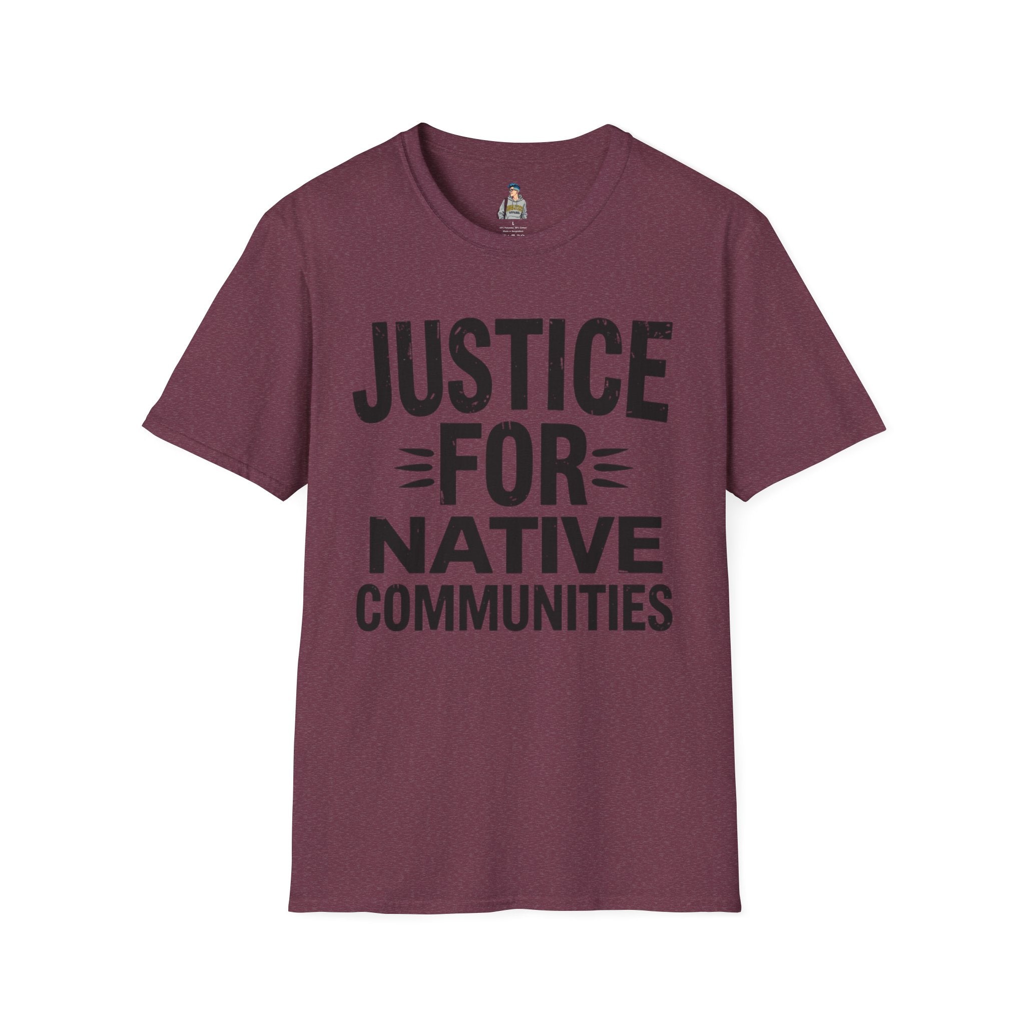 Justice for Native Communities Unisex Softstyle T-Shirt, Activism Tee, Social Justice Apparel, Comfortable Graphic Shirt, Gift for Advocates - EqualiTees.Me