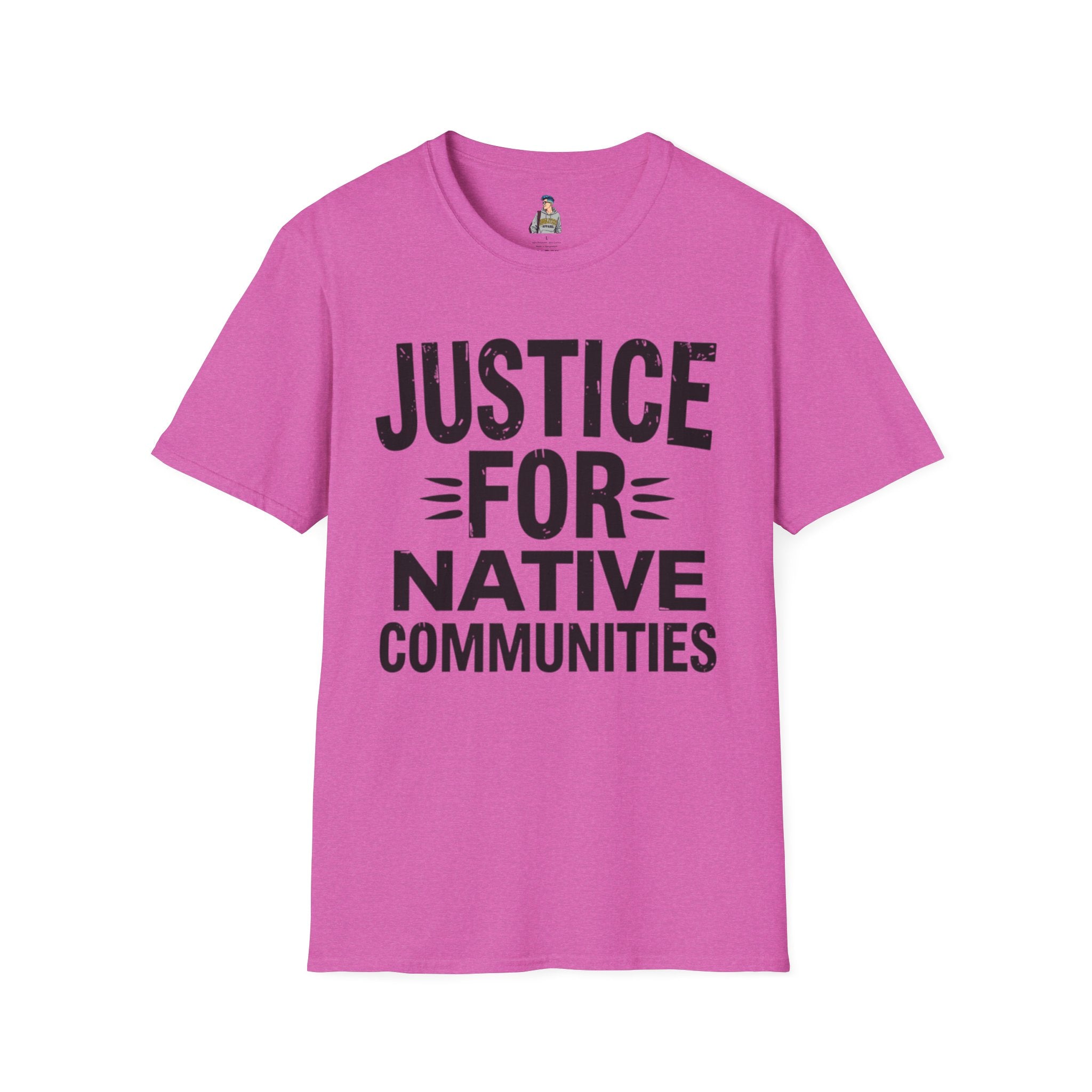 Justice for Native Communities Unisex Softstyle T-Shirt, Activism Tee, Social Justice Apparel, Comfortable Graphic Shirt, Gift for Advocates - EqualiTees.Me