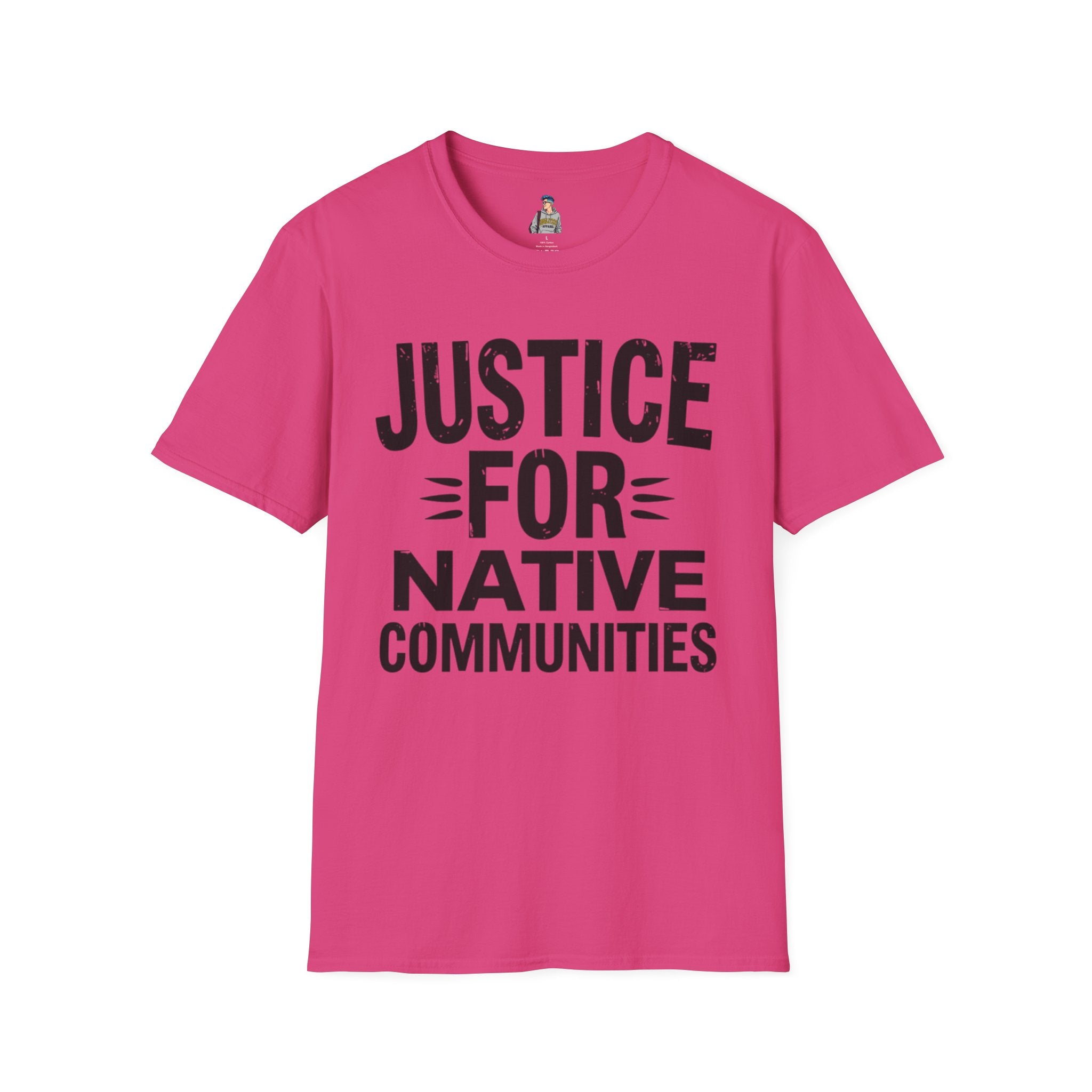 Justice for Native Communities Unisex Softstyle T-Shirt, Activism Tee, Social Justice Apparel, Comfortable Graphic Shirt, Gift for Advocates - EqualiTees.Me