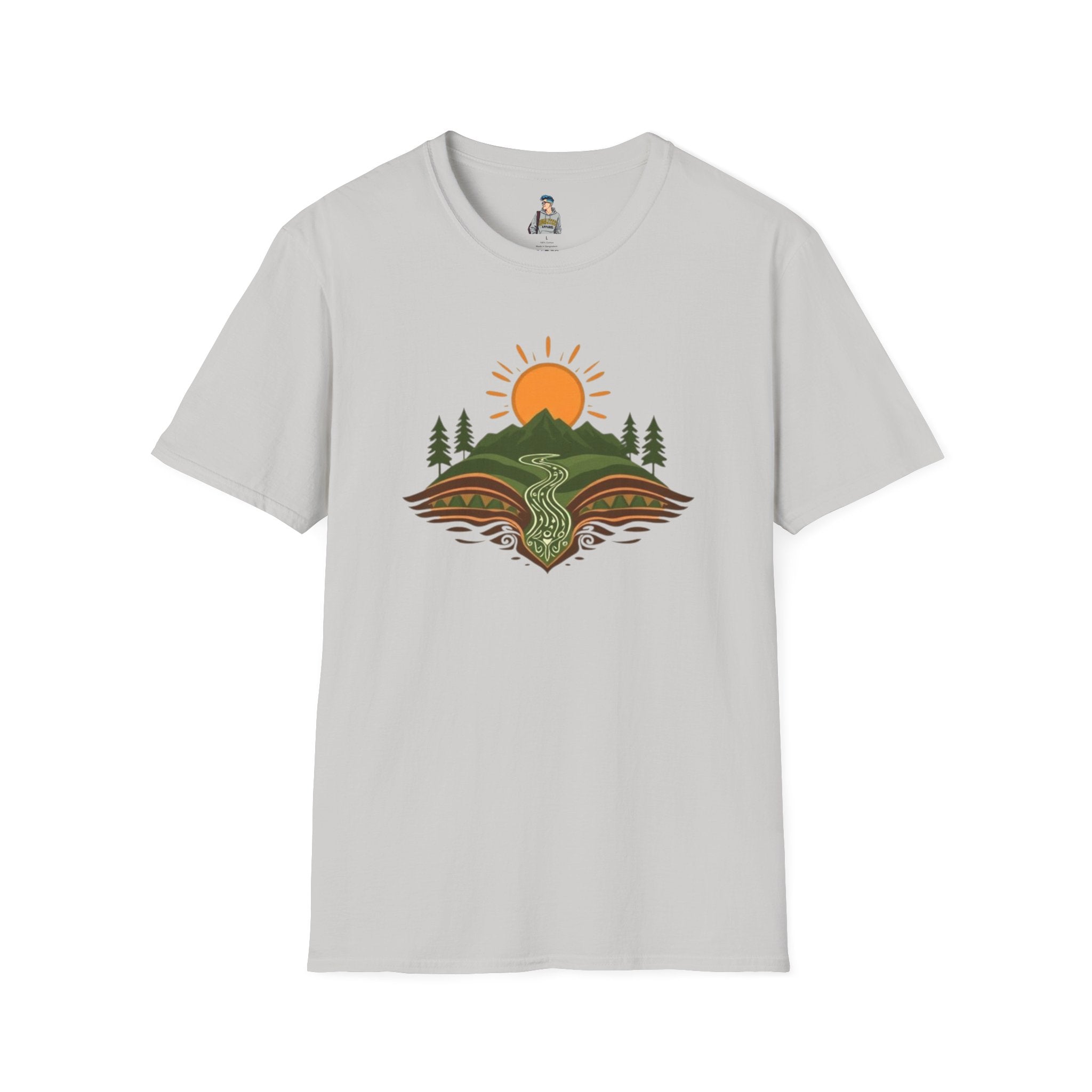 Mountain Scene Unisex Softstyle T-shirt - EqualiTees.Me