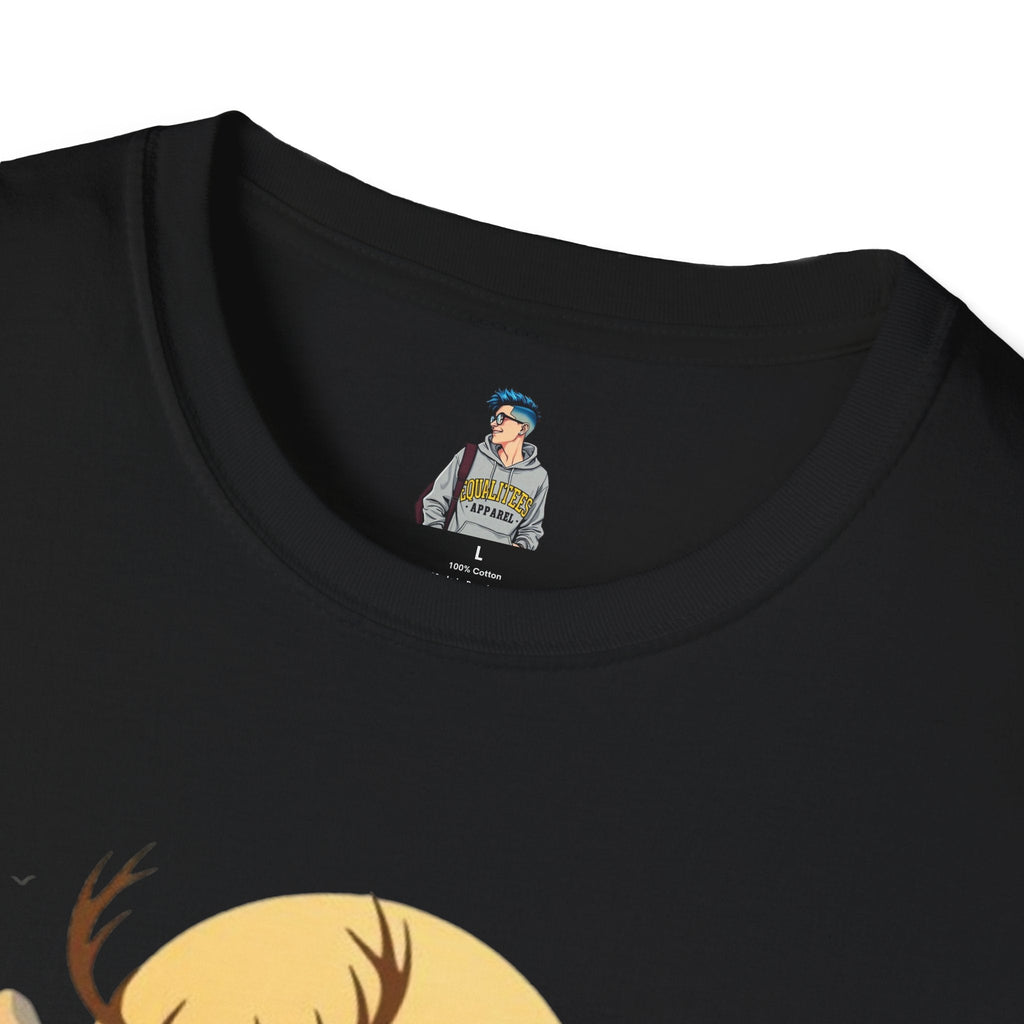 Mountain Sunset Deer Unisex Softstyle T-Shirt - EqualiTees.Me