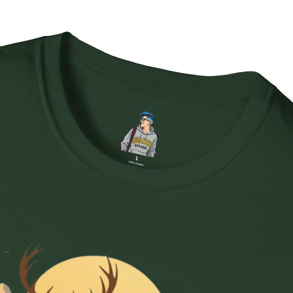 Mountain Sunset Deer Unisex Softstyle T-Shirt - EqualiTees.Me