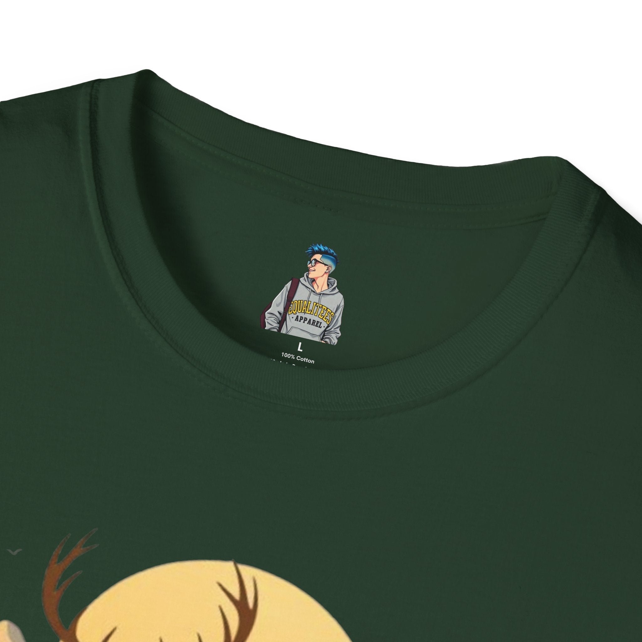 Mountain Sunset Deer Unisex Softstyle T-Shirt - EqualiTees.Me