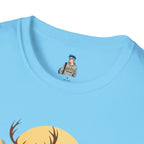 Mountain Sunset Deer Unisex Softstyle T-Shirt - EqualiTees.Me
