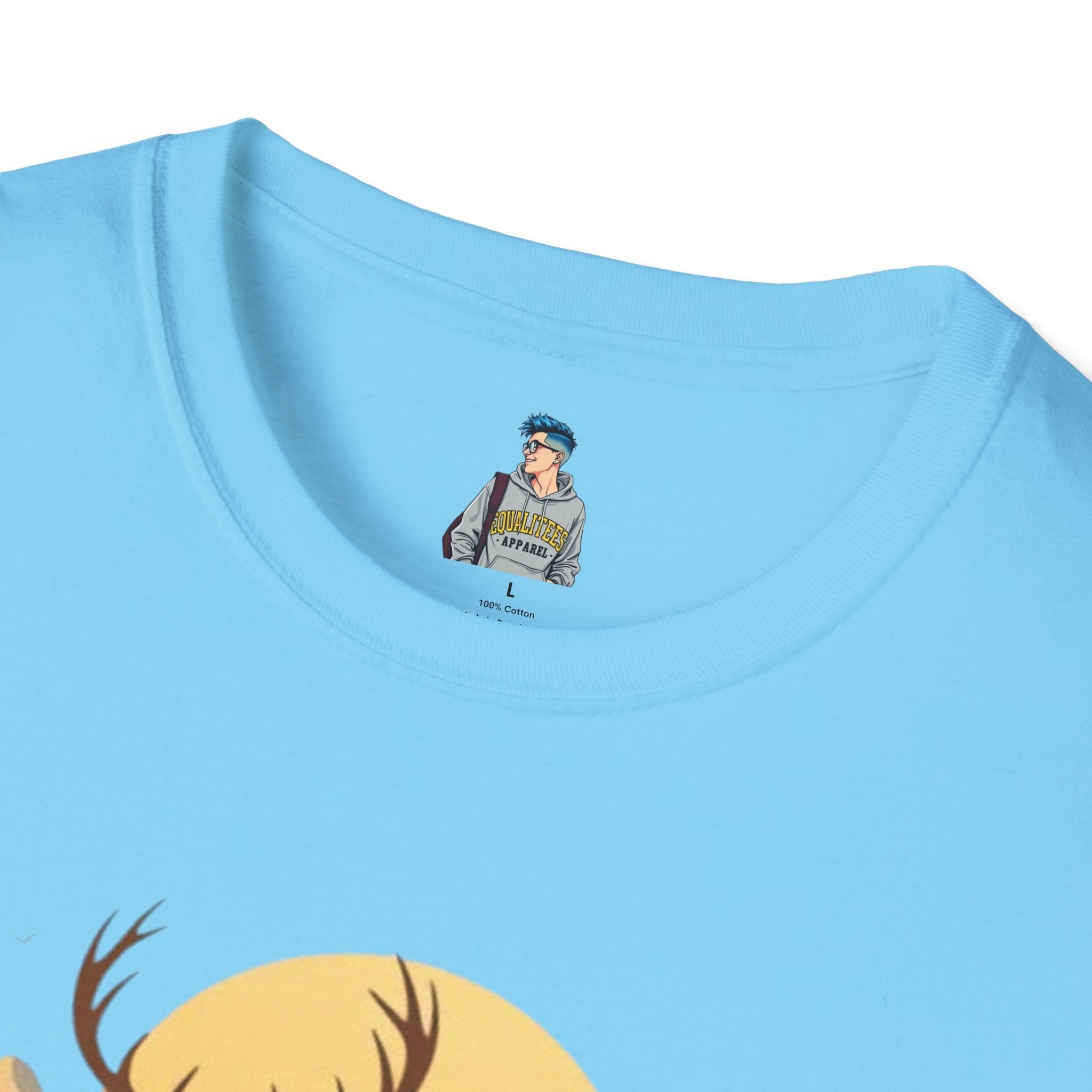 Mountain Sunset Deer Unisex Softstyle T-Shirt - EqualiTees.Me