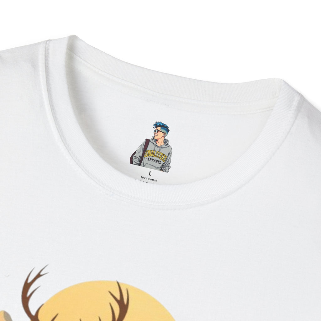 Mountain Sunset Deer Unisex Softstyle T-Shirt - EqualiTees.Me