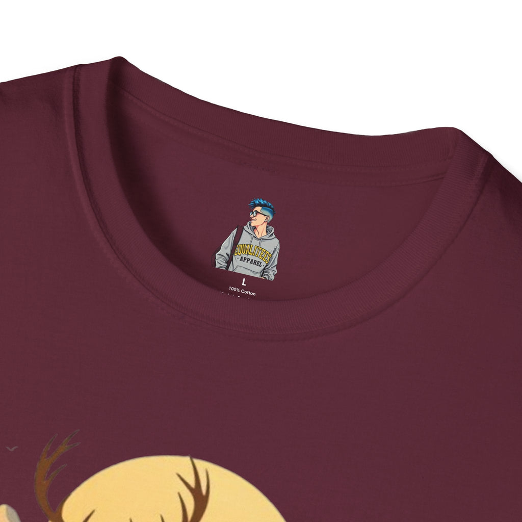Mountain Sunset Deer Unisex Softstyle T-Shirt - EqualiTees.Me