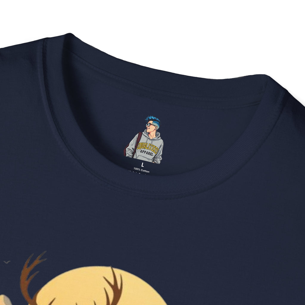 Mountain Sunset Deer Unisex Softstyle T-Shirt - EqualiTees.Me