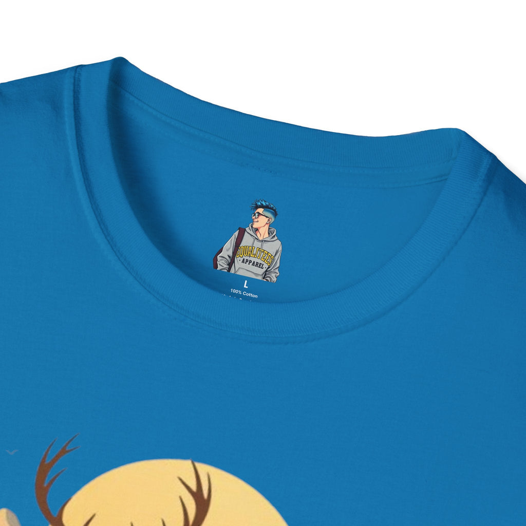 Mountain Sunset Deer Unisex Softstyle T-Shirt - EqualiTees.Me