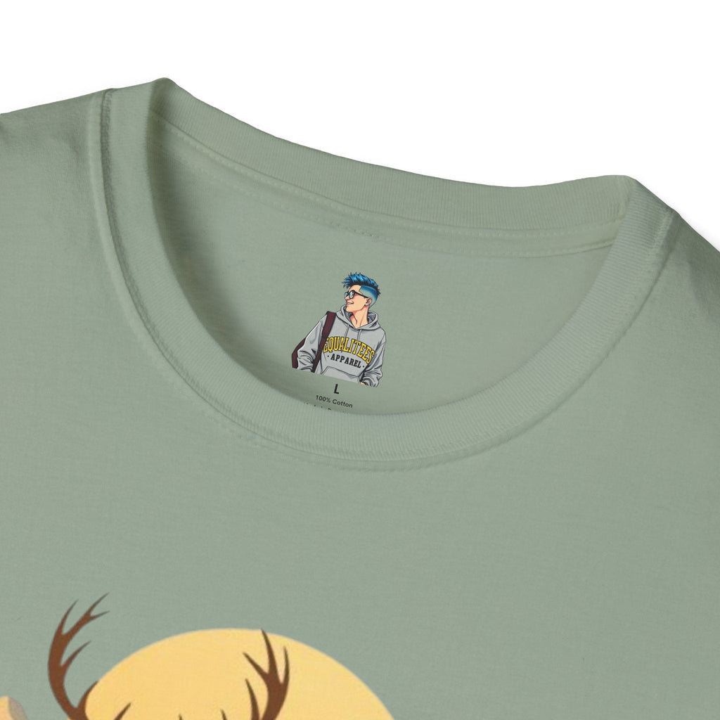 Mountain Sunset Deer Unisex Softstyle T-Shirt - EqualiTees.Me