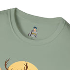 Mountain Sunset Deer Unisex Softstyle T-Shirt - EqualiTees.Me