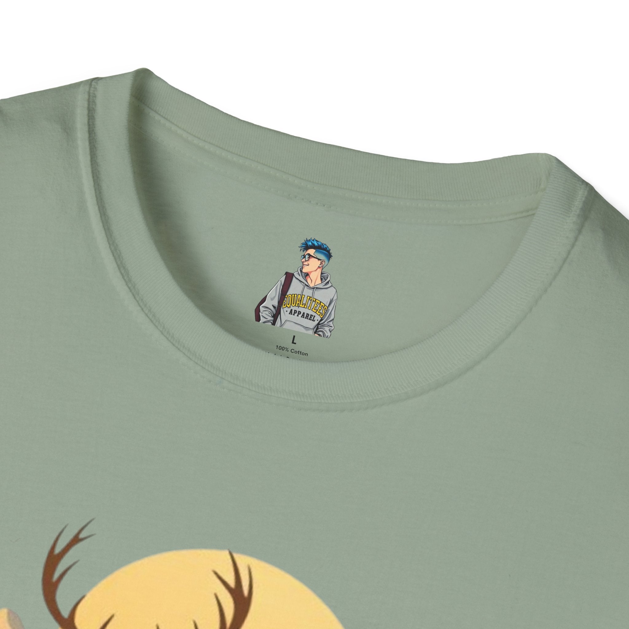 Mountain Sunset Deer Unisex Softstyle T-Shirt - EqualiTees.Me