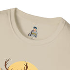 Mountain Sunset Deer Unisex Softstyle T-Shirt - EqualiTees.Me