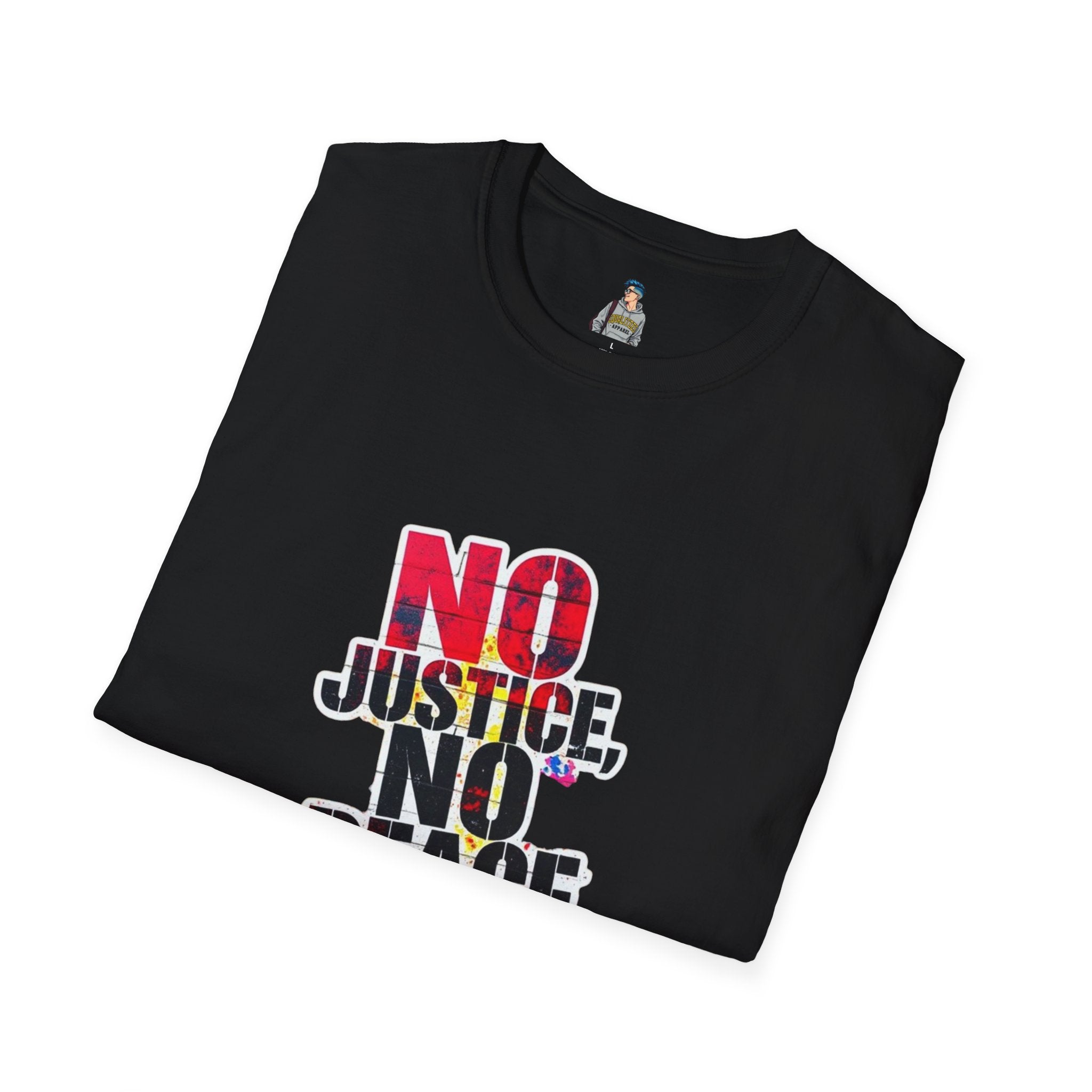 No Justice, No Peace Unisex Softstyle T-Shirt - EqualiTees.Me