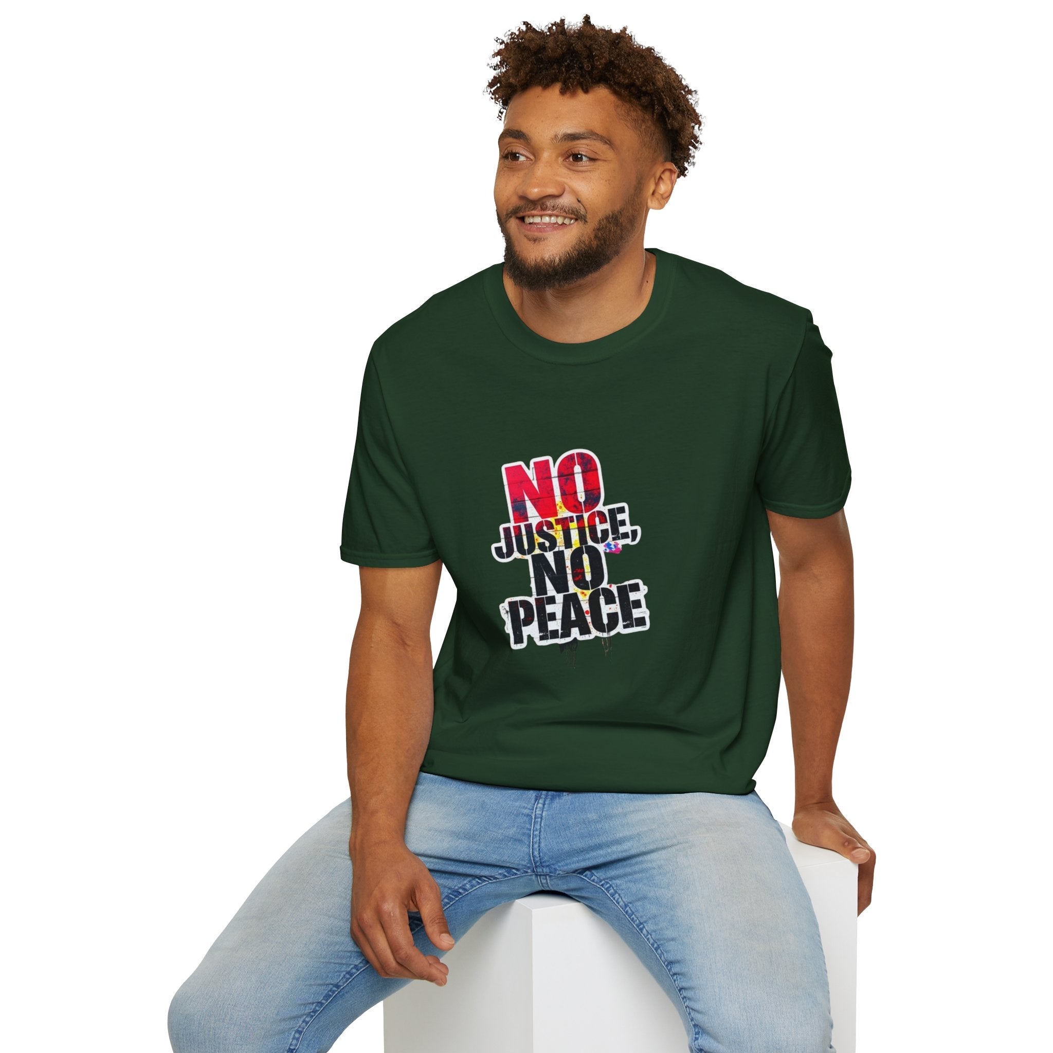 No Justice, No Peace Unisex Softstyle T-Shirt - EqualiTees.Me