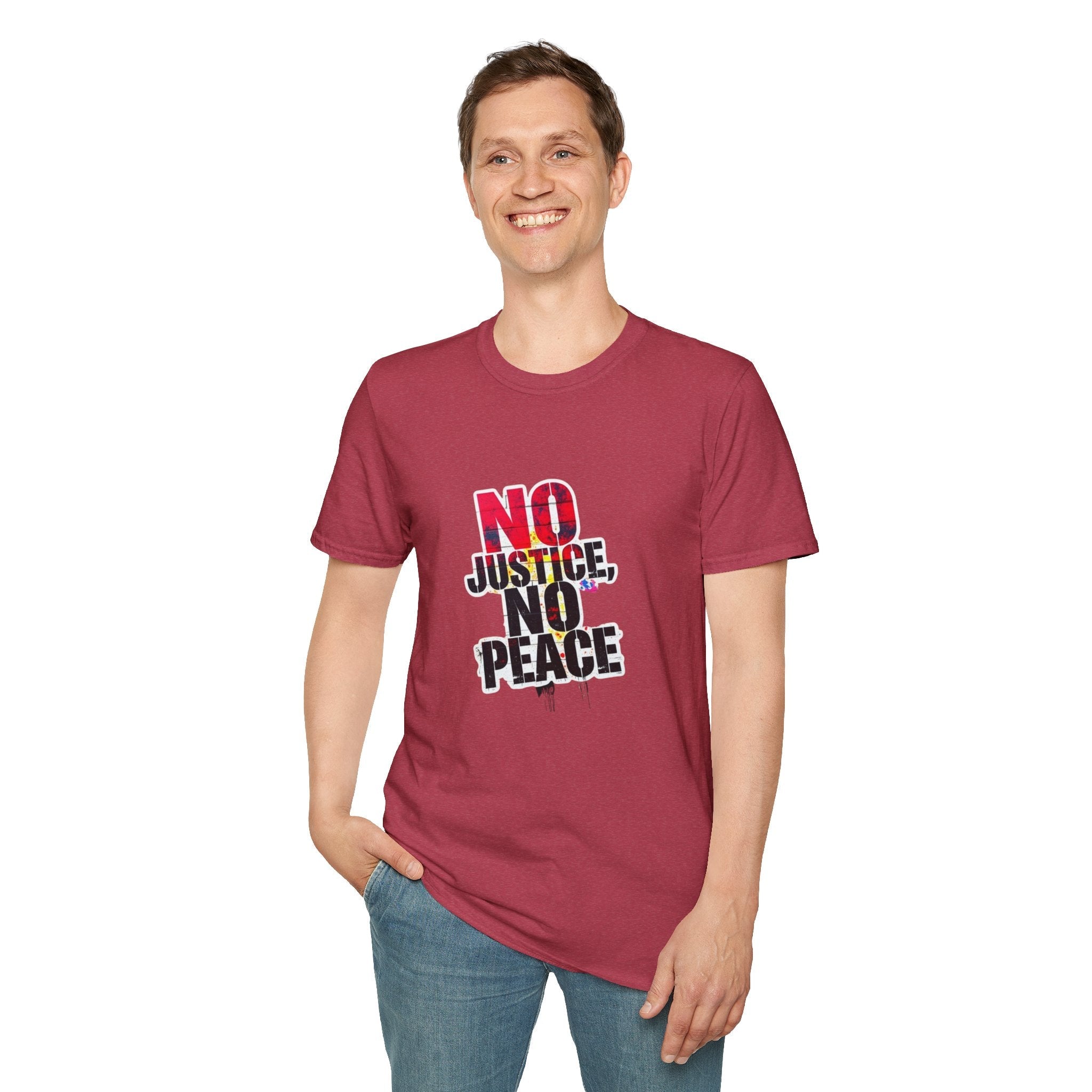 No Justice, No Peace Unisex Softstyle T-Shirt - EqualiTees.Me
