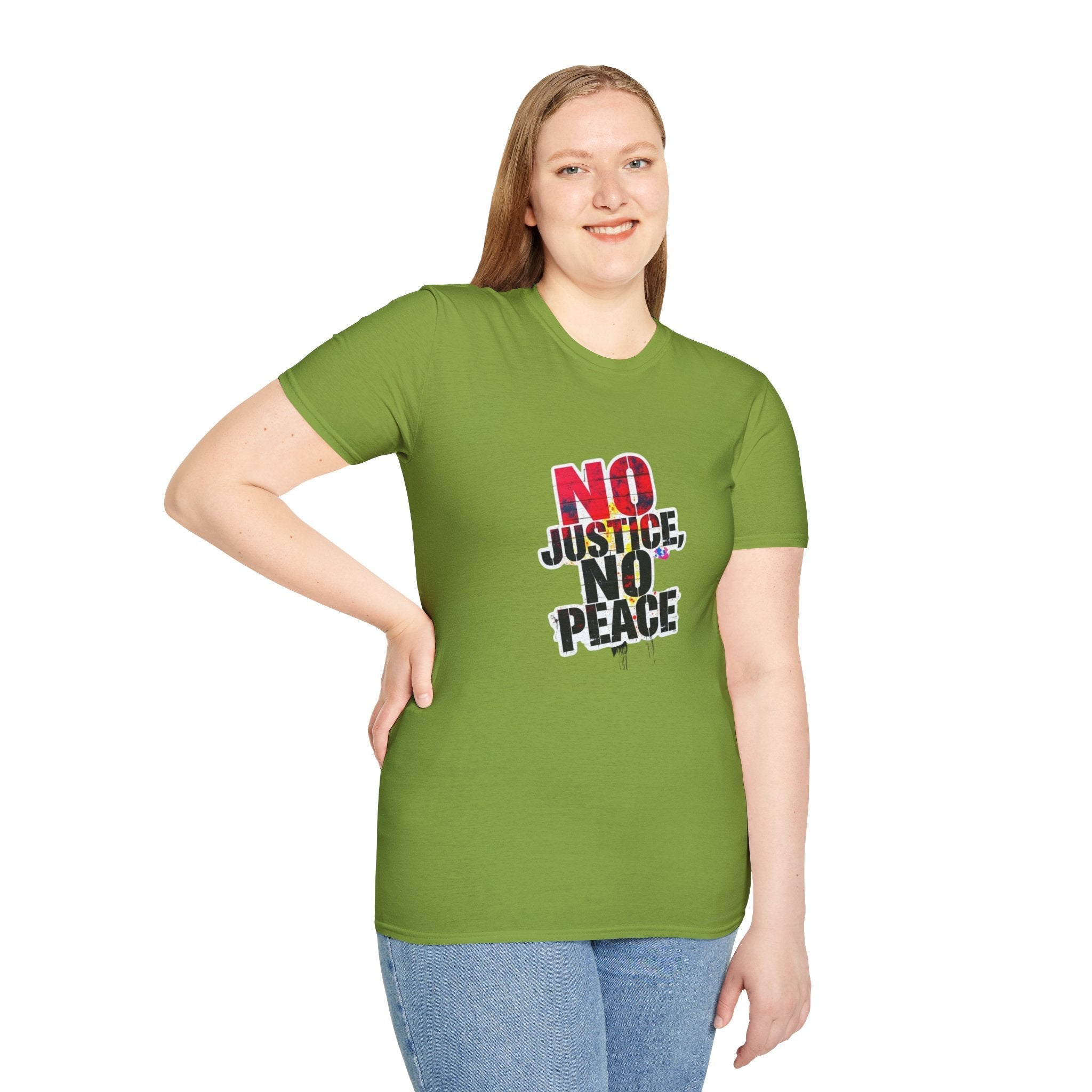 No Justice, No Peace Unisex Softstyle T-Shirt - EqualiTees.Me