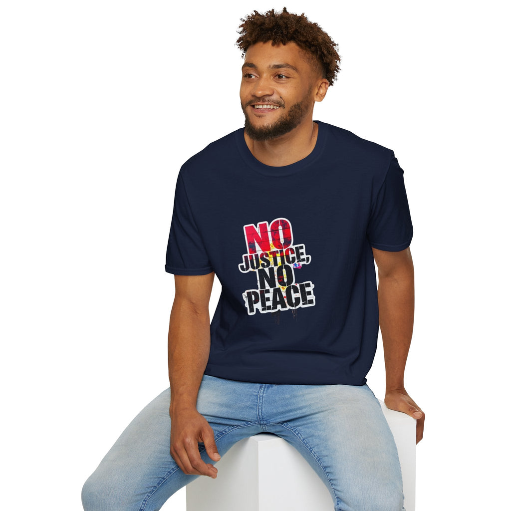 No Justice, No Peace Unisex Softstyle T-Shirt - EqualiTees.Me
