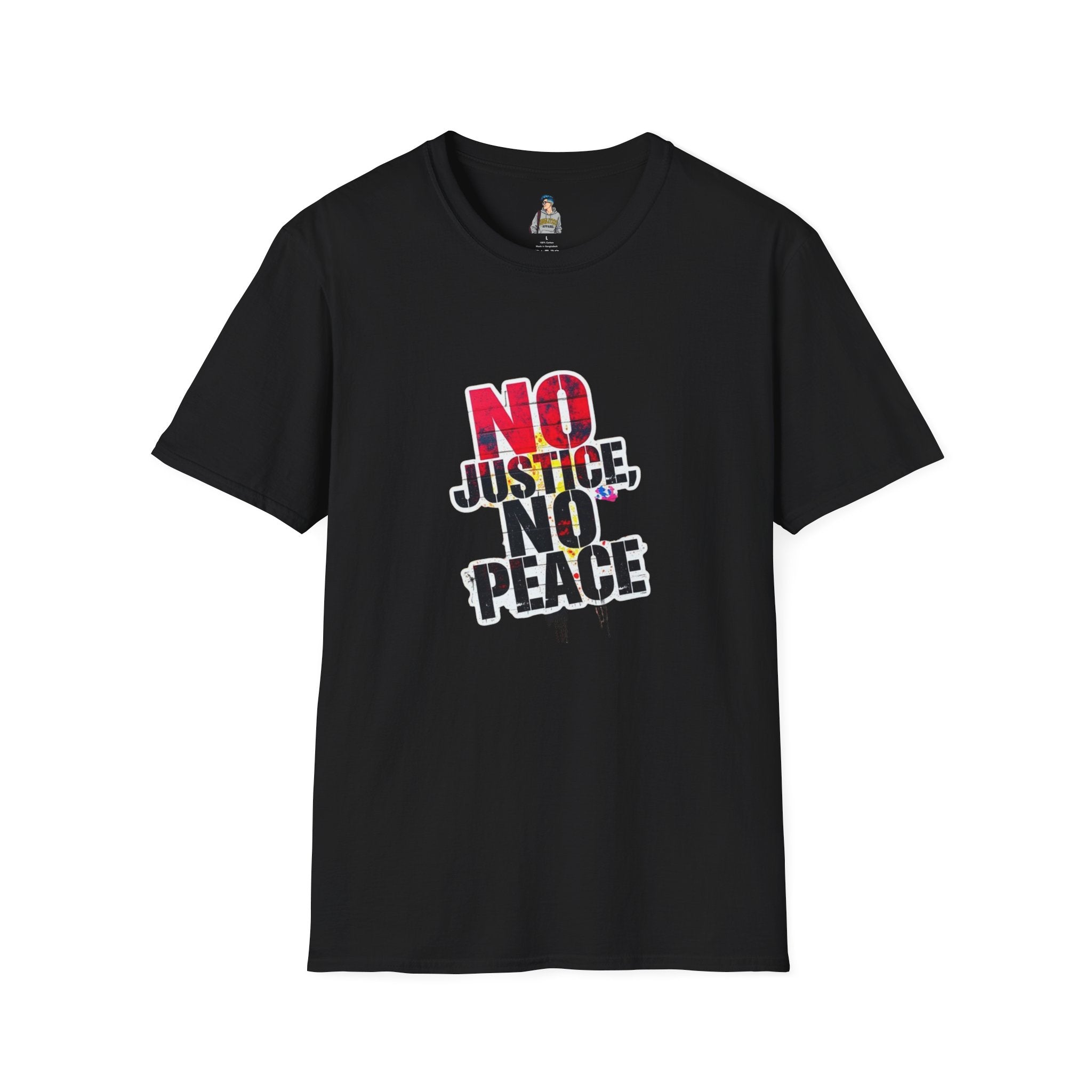 No Justice, No Peace Unisex Softstyle T-Shirt - EqualiTees.Me