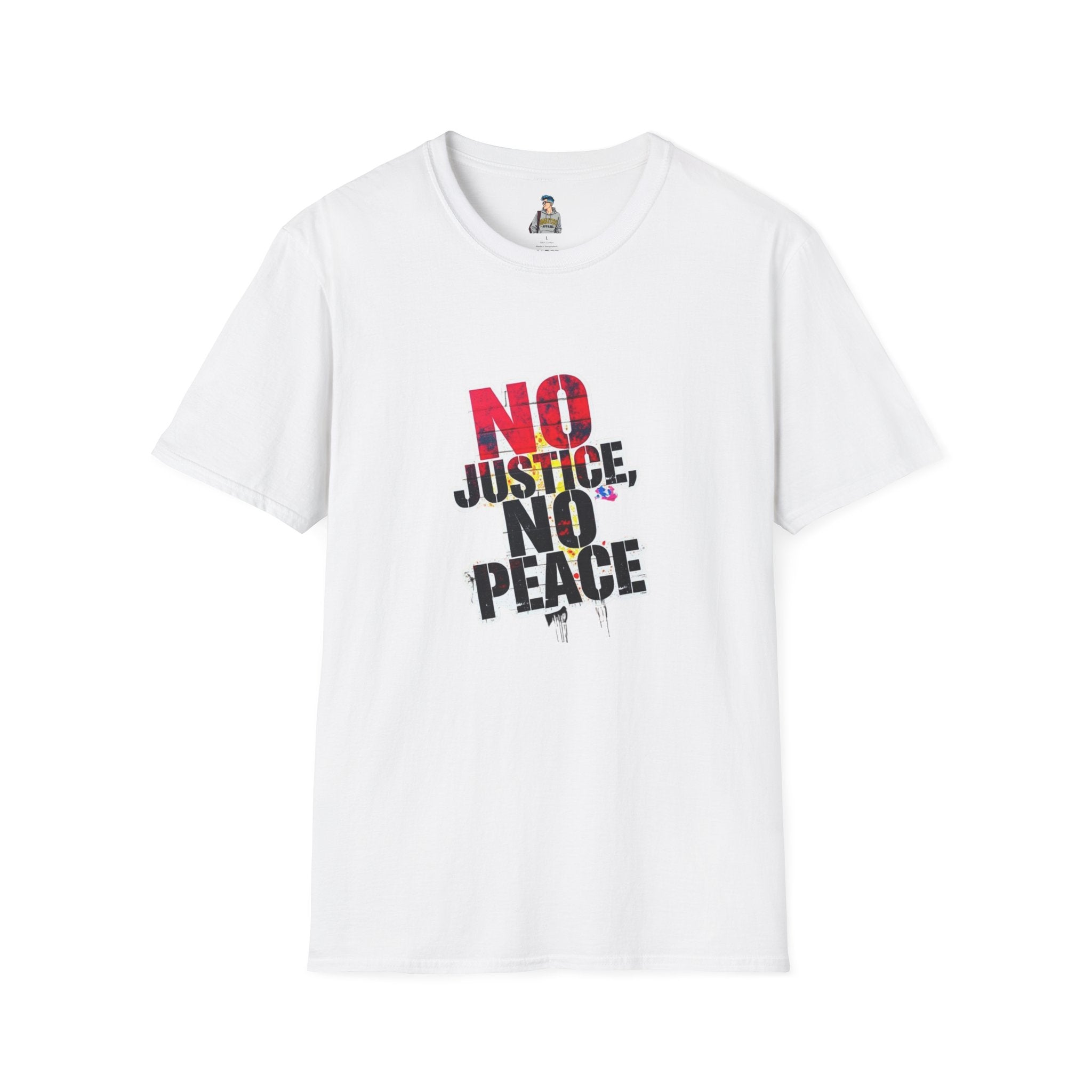 No Justice, No Peace Unisex Softstyle T-Shirt - EqualiTees.Me