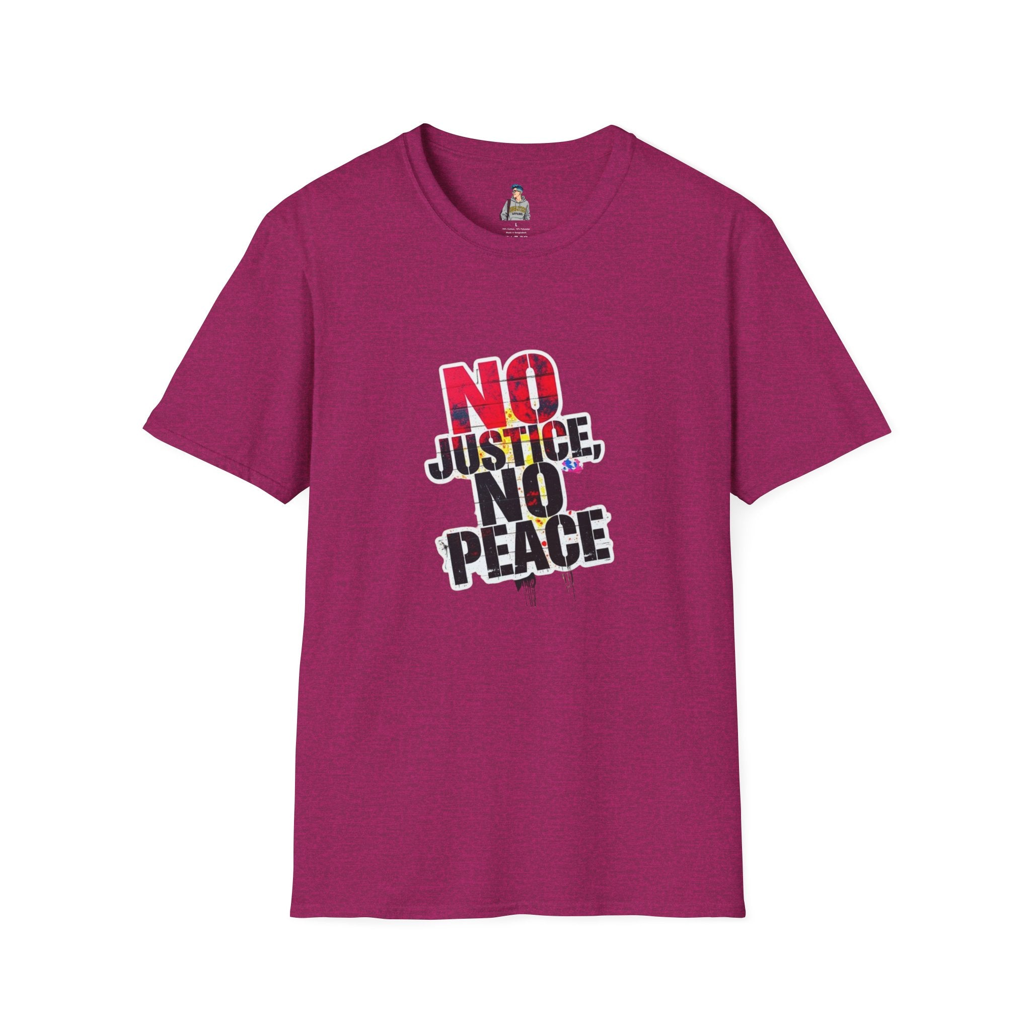 No Justice, No Peace Unisex Softstyle T-Shirt - EqualiTees.Me