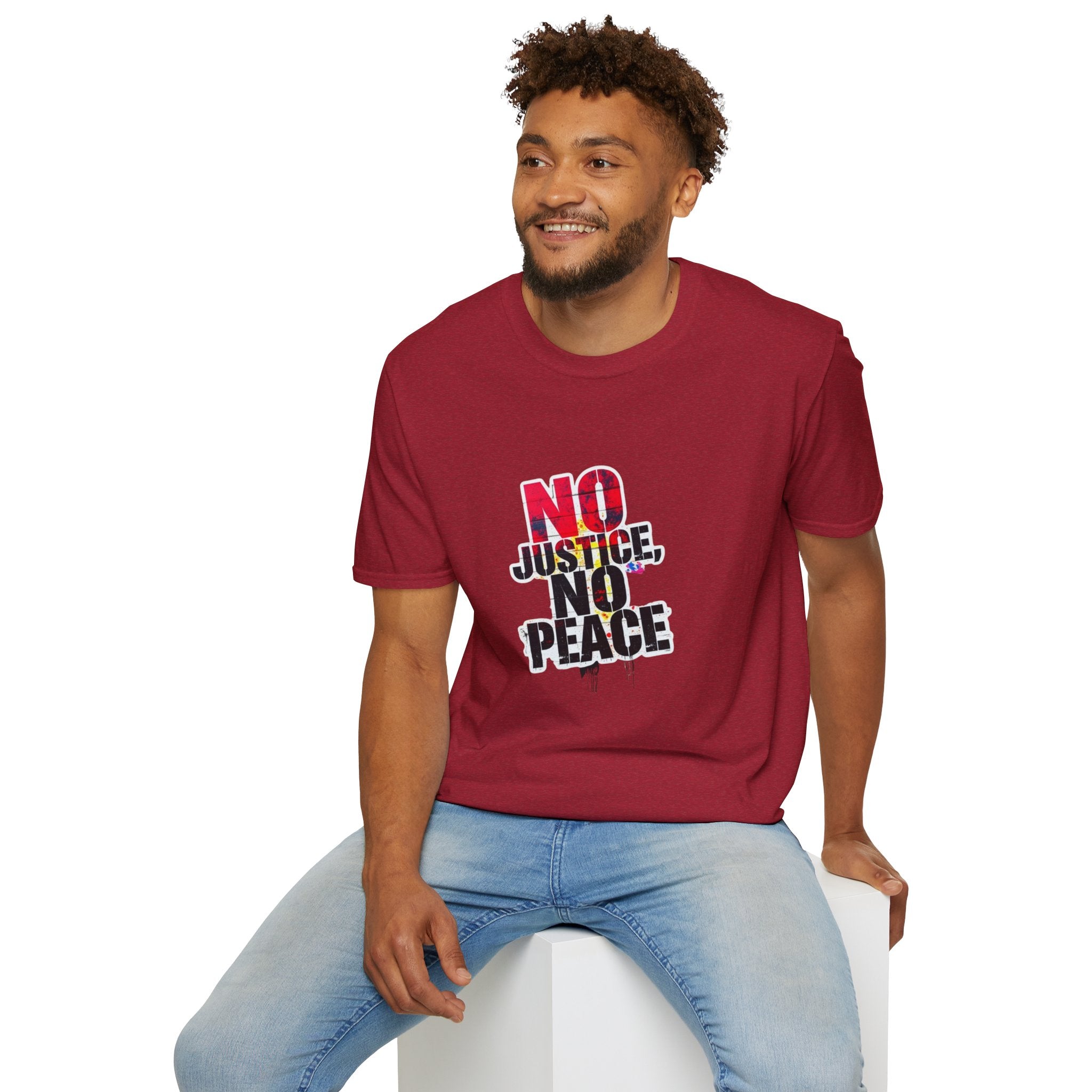 No Justice, No Peace Unisex Softstyle T-Shirt - EqualiTees.Me